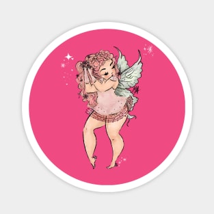 Vintage Cherub Fairy (option without background) Magnet